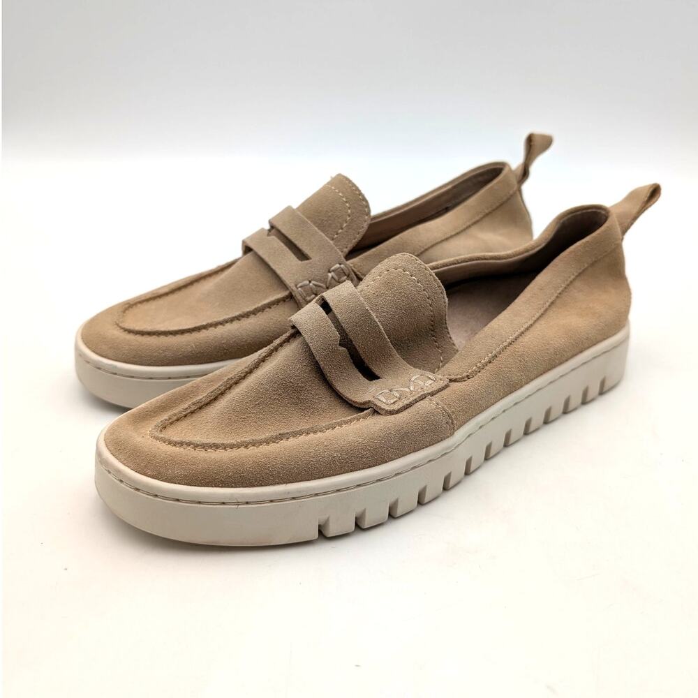 Vionic Uptown Hybrid Penny Loafer Shoes Slip-On Women's Sand Size US8 EU38.5